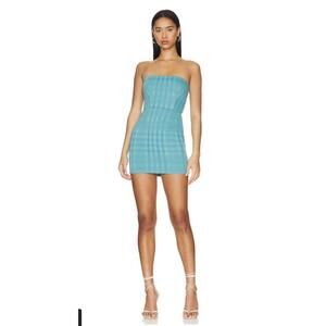 Lovers + Friends Montauk Mini Dress Oceanic Teal Blue Size Small